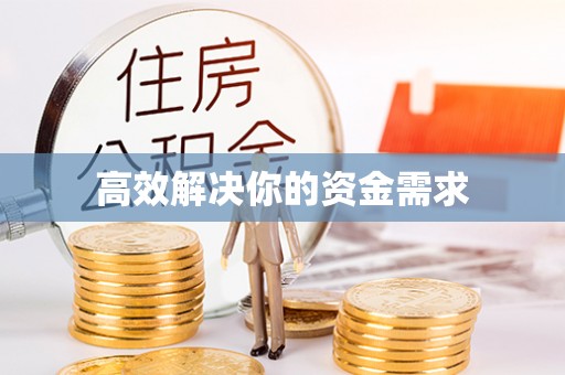 新平高效解决你的资金需求