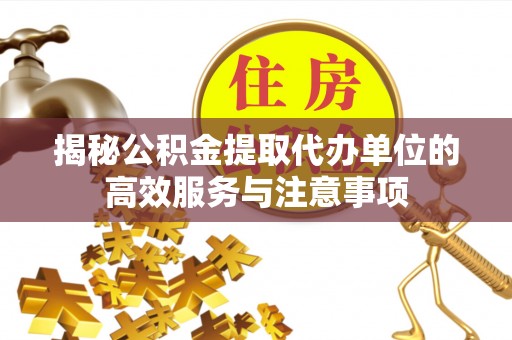 新平揭秘公积金提取代办单位的高效服务与注意事项