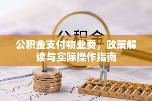 新平公积金支付物业费，政策解读与实际操作指南