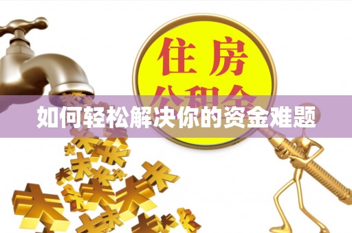 新平如何轻松解决你的资金难题