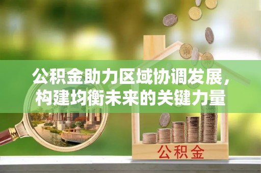 新平公积金助力区域协调发展，构建均衡未来的关键力量