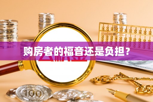 新平购房者的福音还是负担？