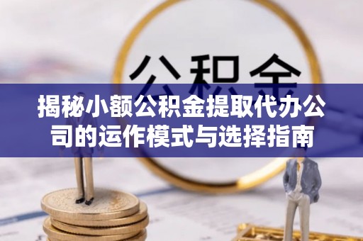 新平揭秘小额公积金提取代办公司的运作模式与选择指南