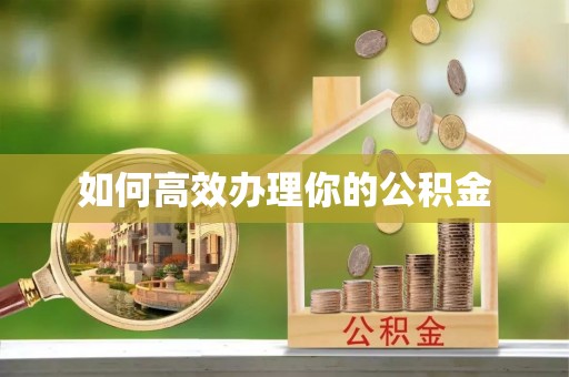 新平如何高效办理你的公积金