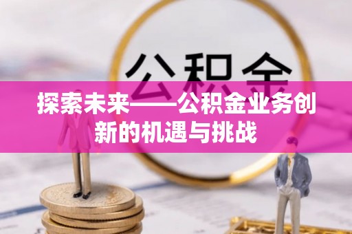新平探索未来——公积金业务创新的机遇与挑战