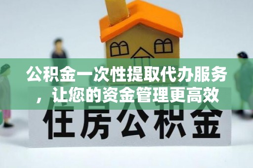 新平公积金一次性提取代办服务，让您的资金管理更高效