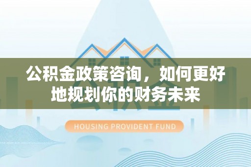 新平公积金政策咨询，如何更好地规划你的财务未来