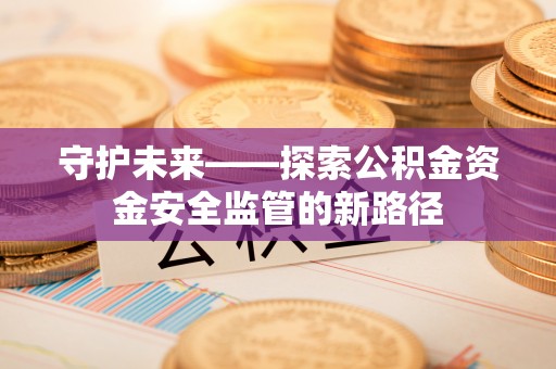 新平守护未来——探索公积金资金安全监管的新路径