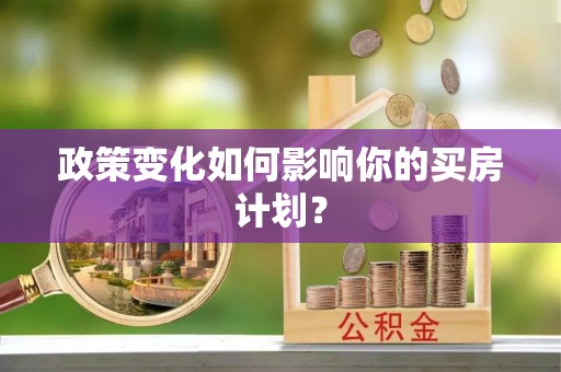 新平政策变化如何影响你的买房计划？