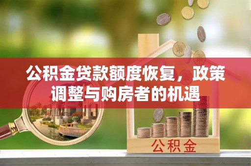 新平公积金贷款额度恢复，政策调整与购房者的机遇