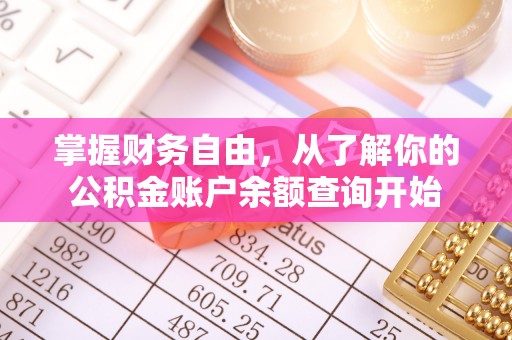 新平掌握财务自由，从了解你的公积金账户余额查询开始