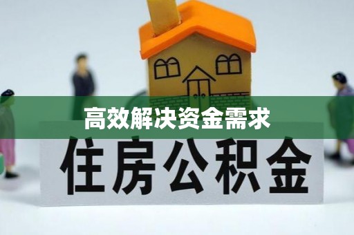 新平高效解决资金需求