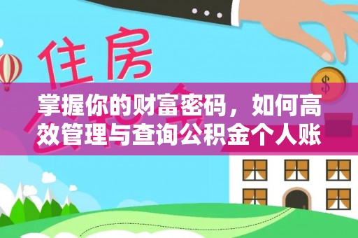 新平掌握你的财富密码，如何高效管理与查询公积金个人账户信息
