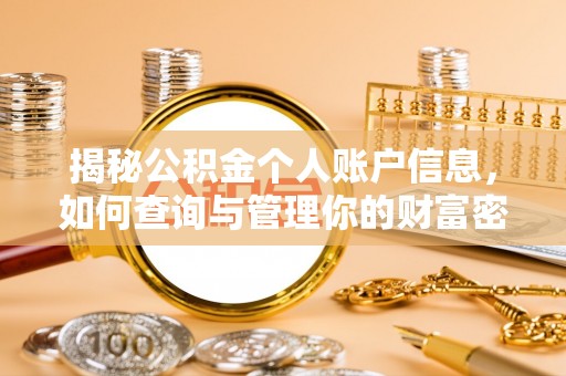 新平揭秘公积金个人账户信息，如何查询与管理你的财富密码