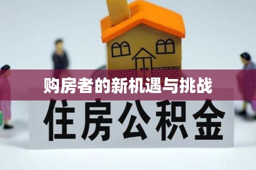 新平购房者的新机遇与挑战