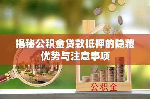 新平揭秘公积金贷款抵押的隐藏优势与注意事项