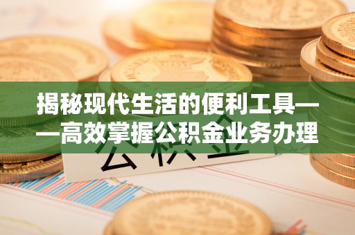 新平揭秘现代生活的便利工具——高效掌握公积金业务办理流程的关键步骤