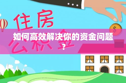 新平如何高效解决你的资金问题？