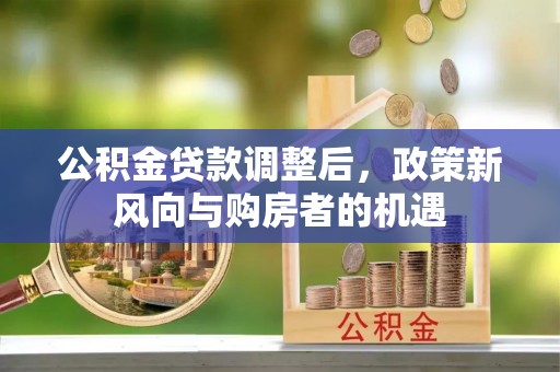 新平公积金贷款调整后，政策新风向与购房者的机遇